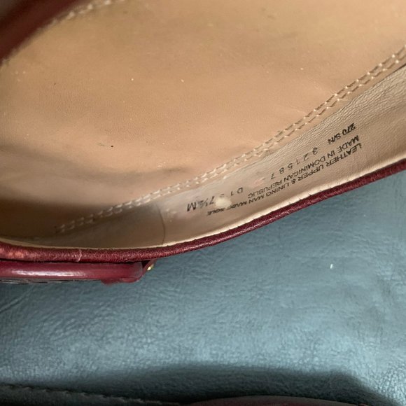 Tory Burch Burgundy Red Flats 7.5 7.5M - Picture 7 of 7